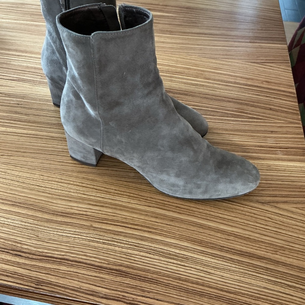 AGL Taupe/Gray Suede Heeled Boots